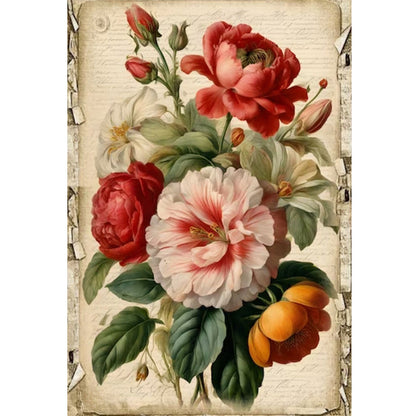 Retro Poster - Flowers - 11CT Stamped Cross Stitch 40*60CM(Joy Sunday)