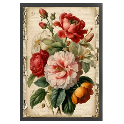 Retro Poster - Flowers - 11CT Stamped Cross Stitch 40*60CM(Joy Sunday)