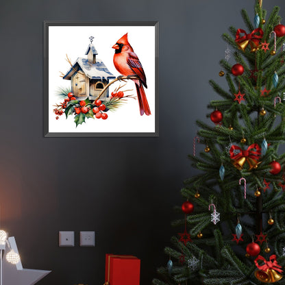 Cardinal On The Branch - Full Round Drill Diamond Painting 40*40CM
