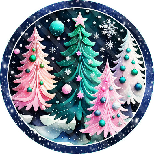 Christmas Tree - Full Round Drill Diamond Painting 30*30CM