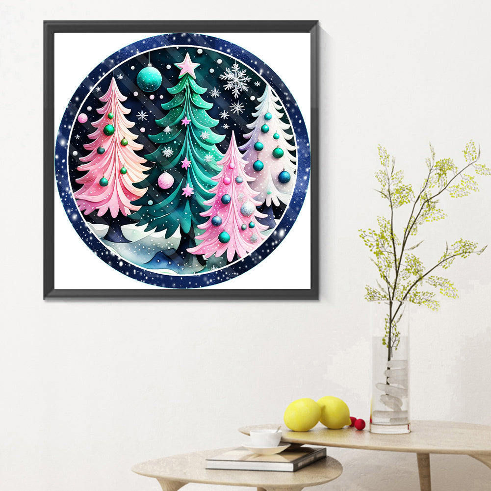 Christmas Tree - Full Round Drill Diamond Painting 30*30CM