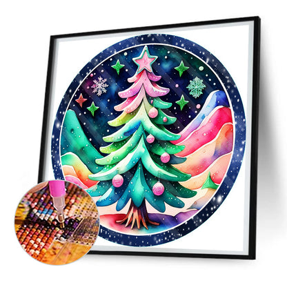 Christmas Tree - Full Round Drill Diamond Painting 30*30CM