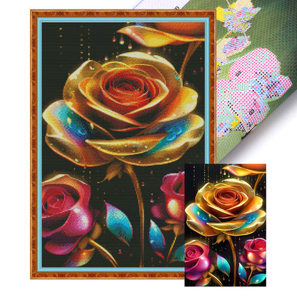 Rose Flower - 11CT Stamped Cross Stitch 40*65CM(Joy Sunday)