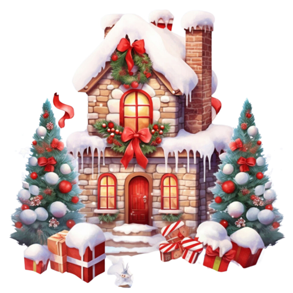 Christmas Igloo - 11CT Stamped Cross Stitch 50*50CM(Joy Sunday)