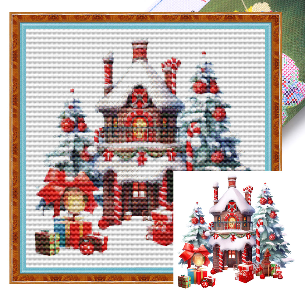 Christmas Igloo - 11CT Stamped Cross Stitch 50*50CM(Joy Sunday)