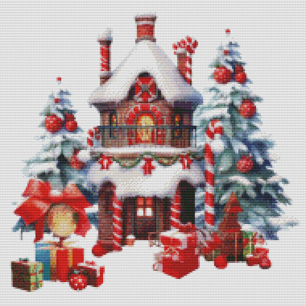 Christmas Igloo - 11CT Stamped Cross Stitch 50*50CM(Joy Sunday)