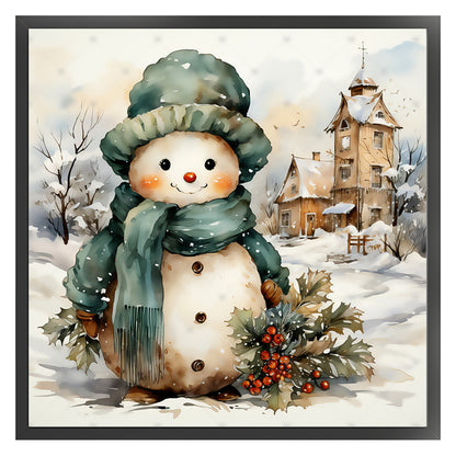 Snowman - 11CT Stamped Cross Stitch 50*50CM(Joy Sunday)