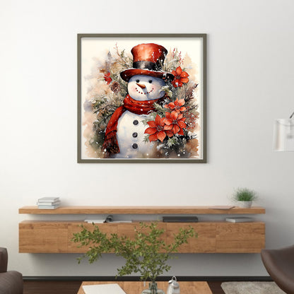 Snowman - 11CT Stamped Cross Stitch 50*50CM(Joy Sunday)