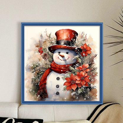 Snowman - 11CT Stamped Cross Stitch 50*50CM(Joy Sunday)