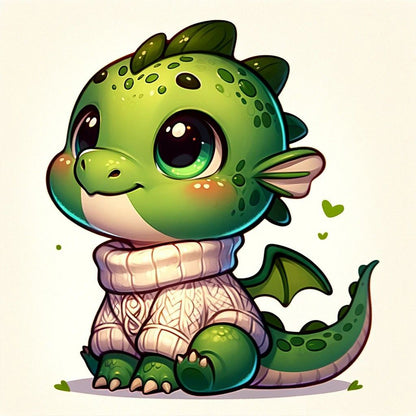 The Obedient Waiting Dragon - Full Round Drill Diamond Painting 30*30CM