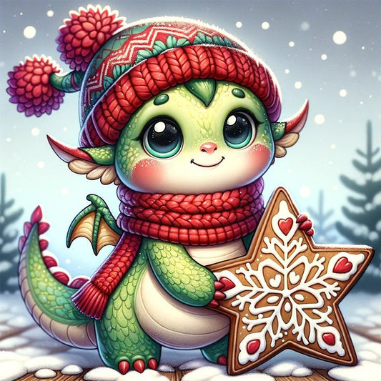 Dragon On The Snow - Full Round Drill Diamond Painting 30*30CM