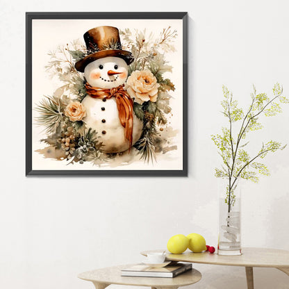 Ceremonial Snowman - Full Round Drill Diamond Painting 30*30CM