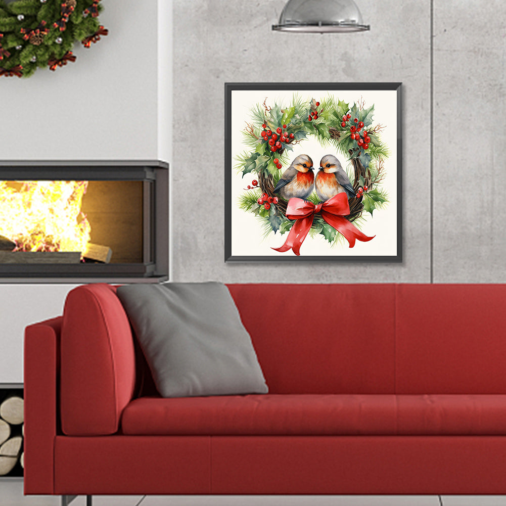 Garland Birds - Full Round Drill Diamond Painting 30*30CM