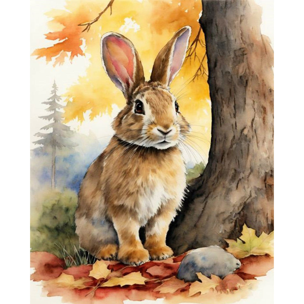 Woods Rabbit - 11CT Stamped Cross Stitch 40*50CM(Joy Sunday)