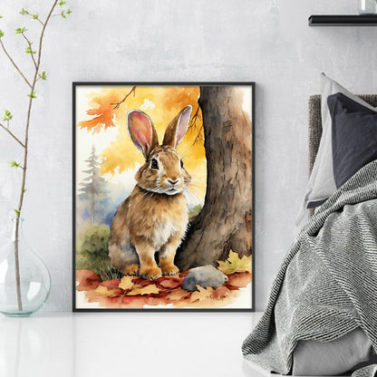 Woods Rabbit - 11CT Stamped Cross Stitch 40*50CM(Joy Sunday)