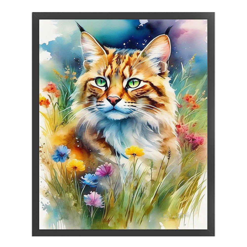 Forest Cat - 11CT Stamped Cross Stitch 40*50CM(Joy Sunday)