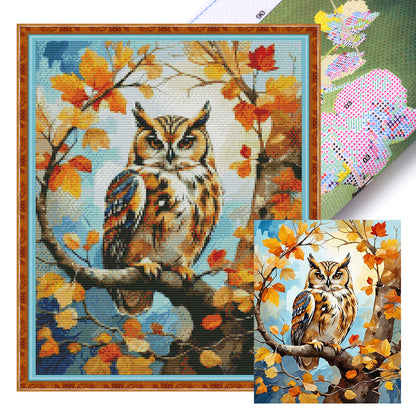 Wood Owl - 11CT Stamped Cross Stitch 40*50CM(Joy Sunday)