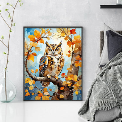 Wood Owl - 11CT Stamped Cross Stitch 40*50CM(Joy Sunday)