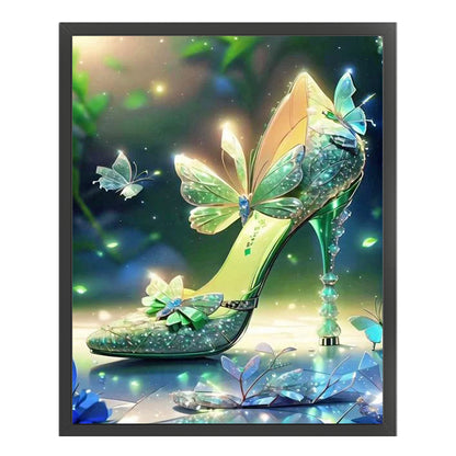 Butterfly High Heels - 11CT Stamped Cross Stitch 40*50CM(Joy Sunday)