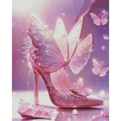 Butterfly High Heels - 11CT Stamped Cross Stitch 40*50CM(Joy Sunday)