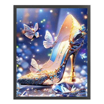 Butterfly High Heels - 11CT Stamped Cross Stitch 40*50CM(Joy Sunday)