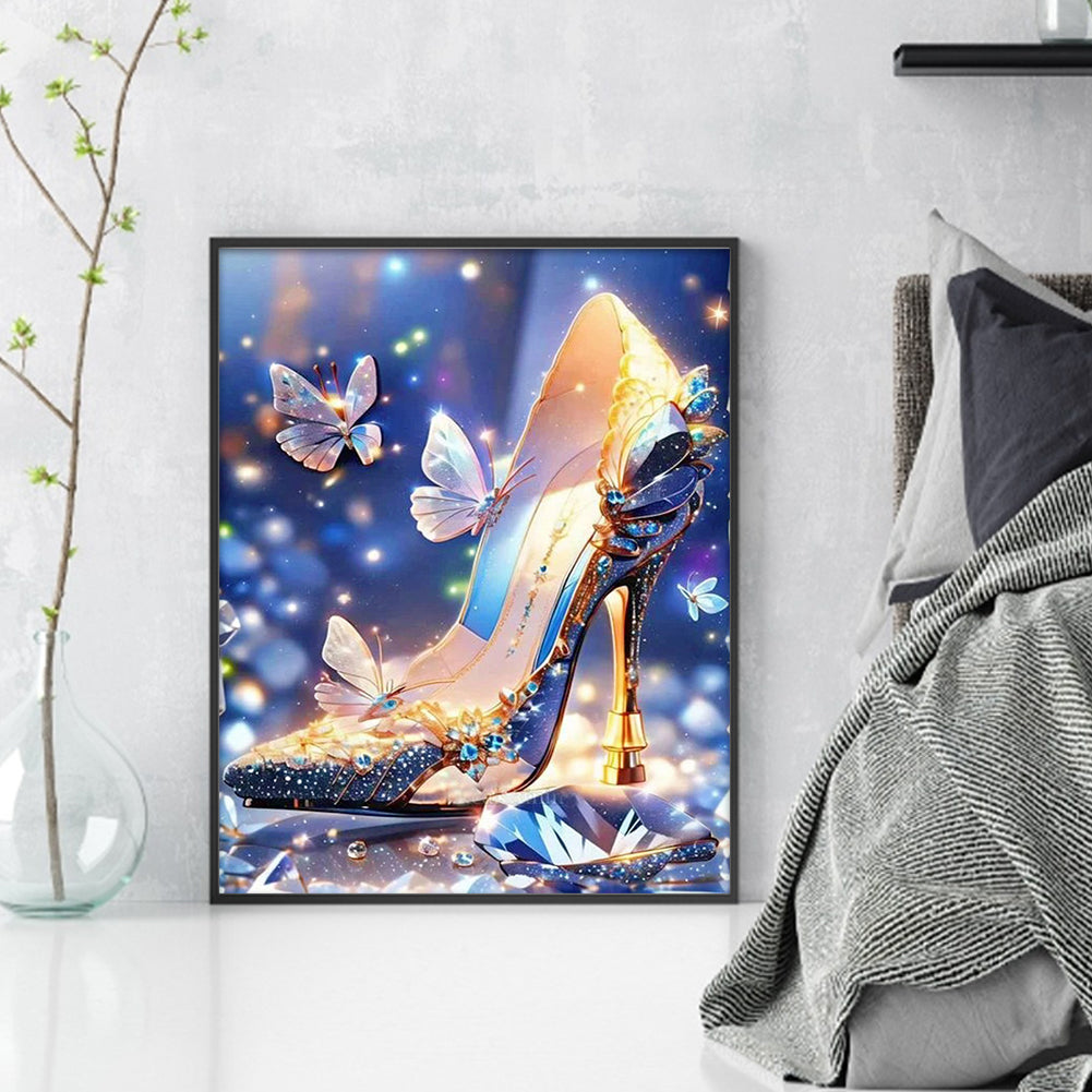 Butterfly High Heels - 11CT Stamped Cross Stitch 40*50CM(Joy Sunday)