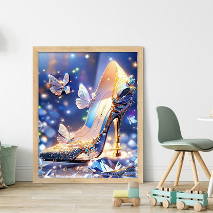 Butterfly High Heels - 11CT Stamped Cross Stitch 40*50CM(Joy Sunday)