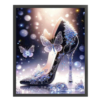 Butterfly High Heels - 11CT Stamped Cross Stitch 40*50CM(Joy Sunday)