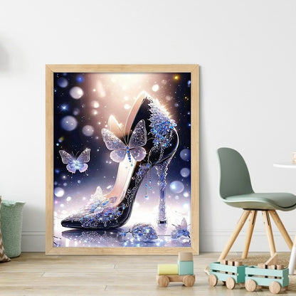 Butterfly High Heels - 11CT Stamped Cross Stitch 40*50CM(Joy Sunday)