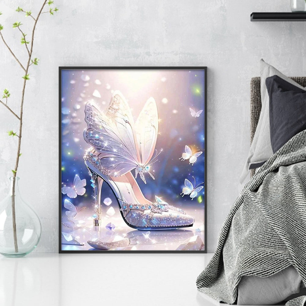 Butterfly High Heels - 11CT Stamped Cross Stitch 40*50CM(Joy Sunday)