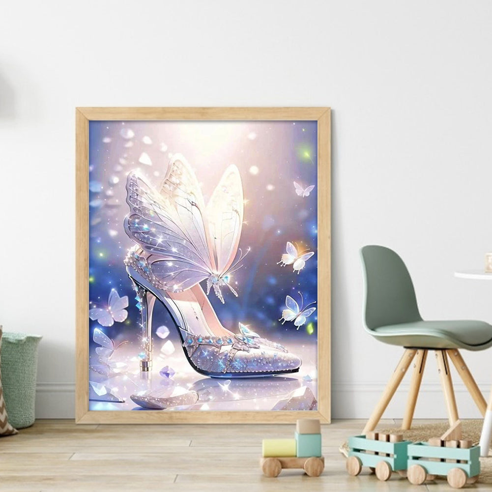 Butterfly High Heels - 11CT Stamped Cross Stitch 40*50CM(Joy Sunday)