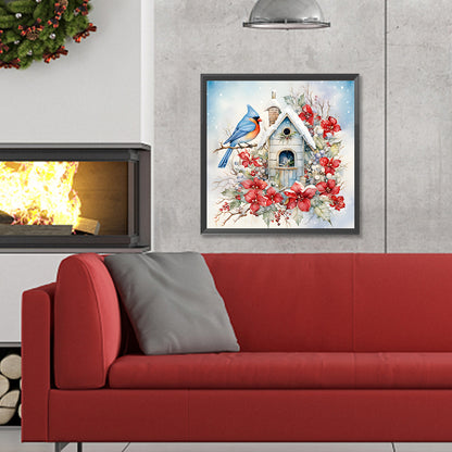 Winter Snow Bird - Full Round Drill Diamond Painting 30*30CM