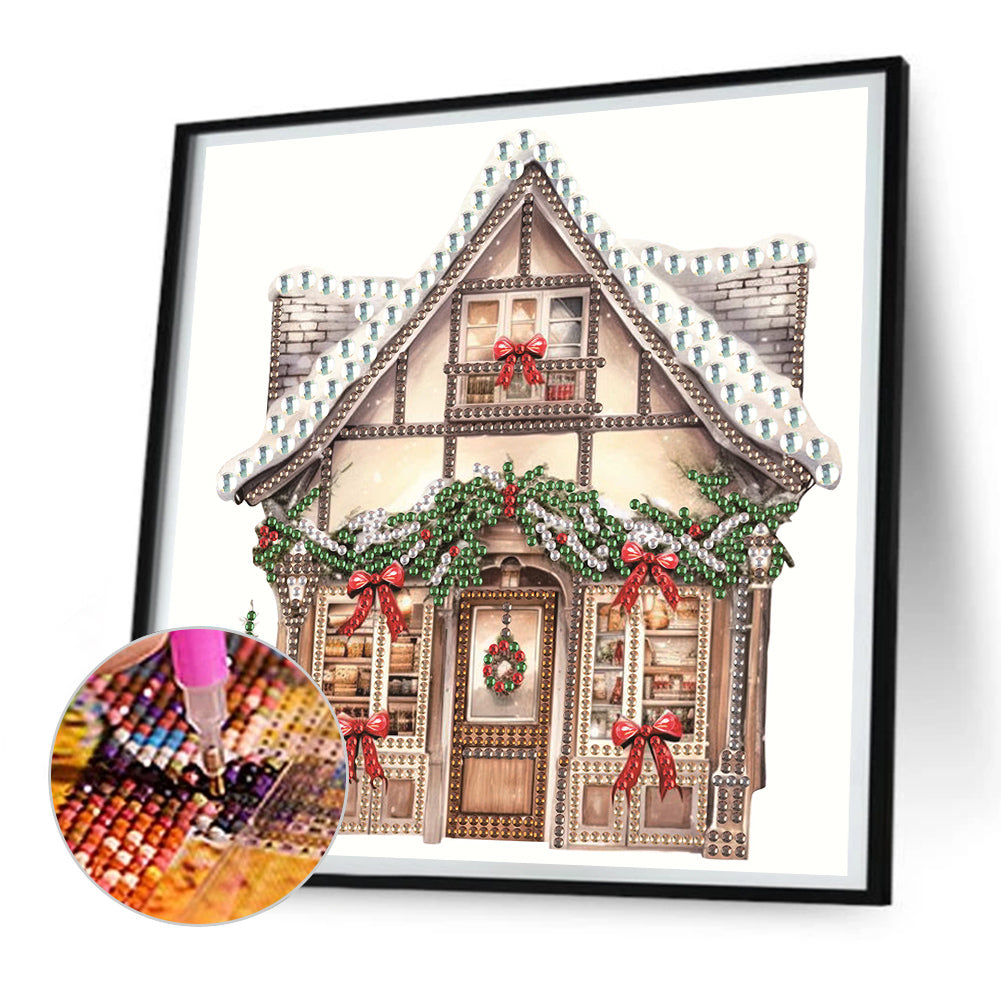 Christmas Shop - Special Shaped Drill Diamond Painting 25*25CM