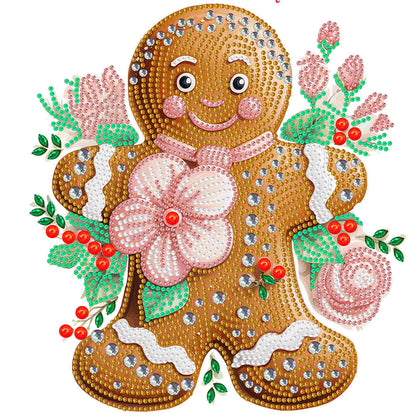 Christmas Atmosphere Cookie Man - Special Shaped Drill Diamond Painting 30*30CM