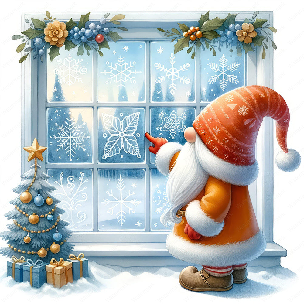 Santa Claus And Elves - Full Square Drill Diamond Painting 30*30CM