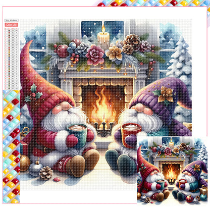 Santa Claus And Elves - Full Square Drill Diamond Painting 30*30CM