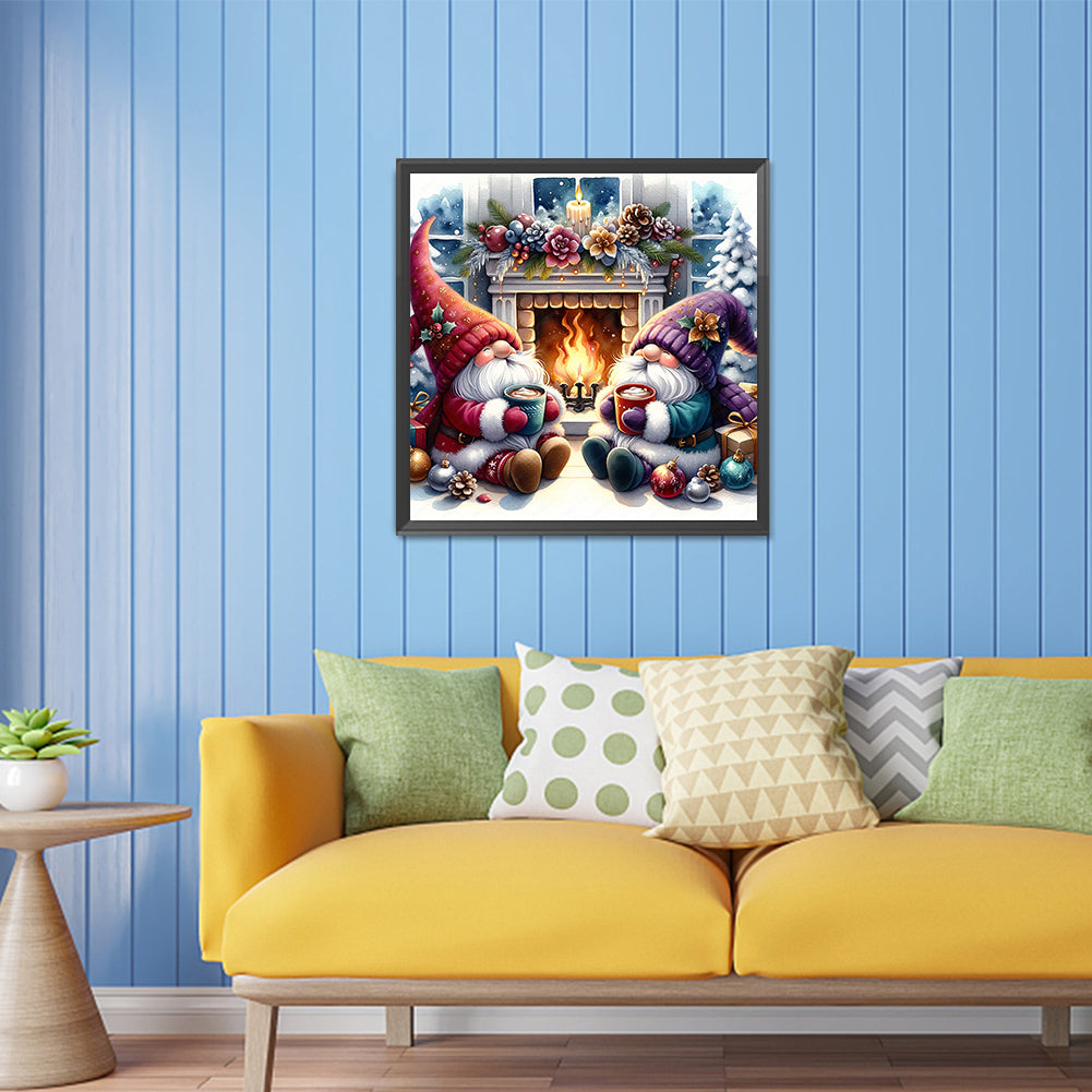 Santa Claus And Elves - Full Square Drill Diamond Painting 30*30CM