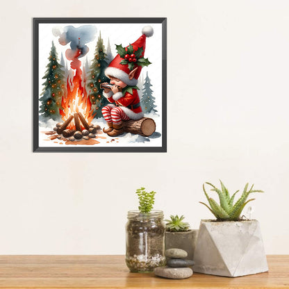 Santa Claus And Elves - Full Square Drill Diamond Painting 30*30CM