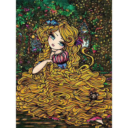 Long Hair Princess - Full Square Drill Diamond Painting 30*40CM