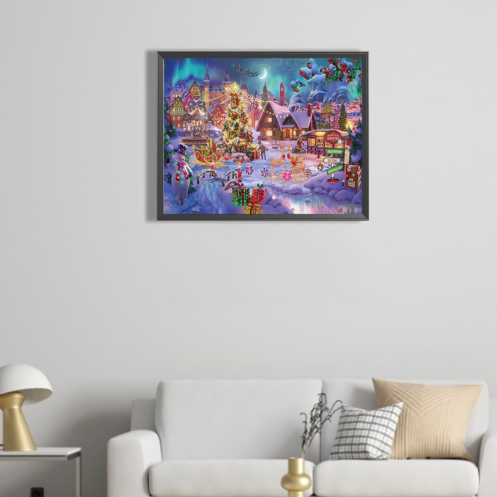 Christmas Atmosphere - Full Square Drill Diamond Painting 50*40CM