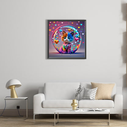 Loving Colorful Cats - Full AB Round Drill Diamond Painting 30*30CM