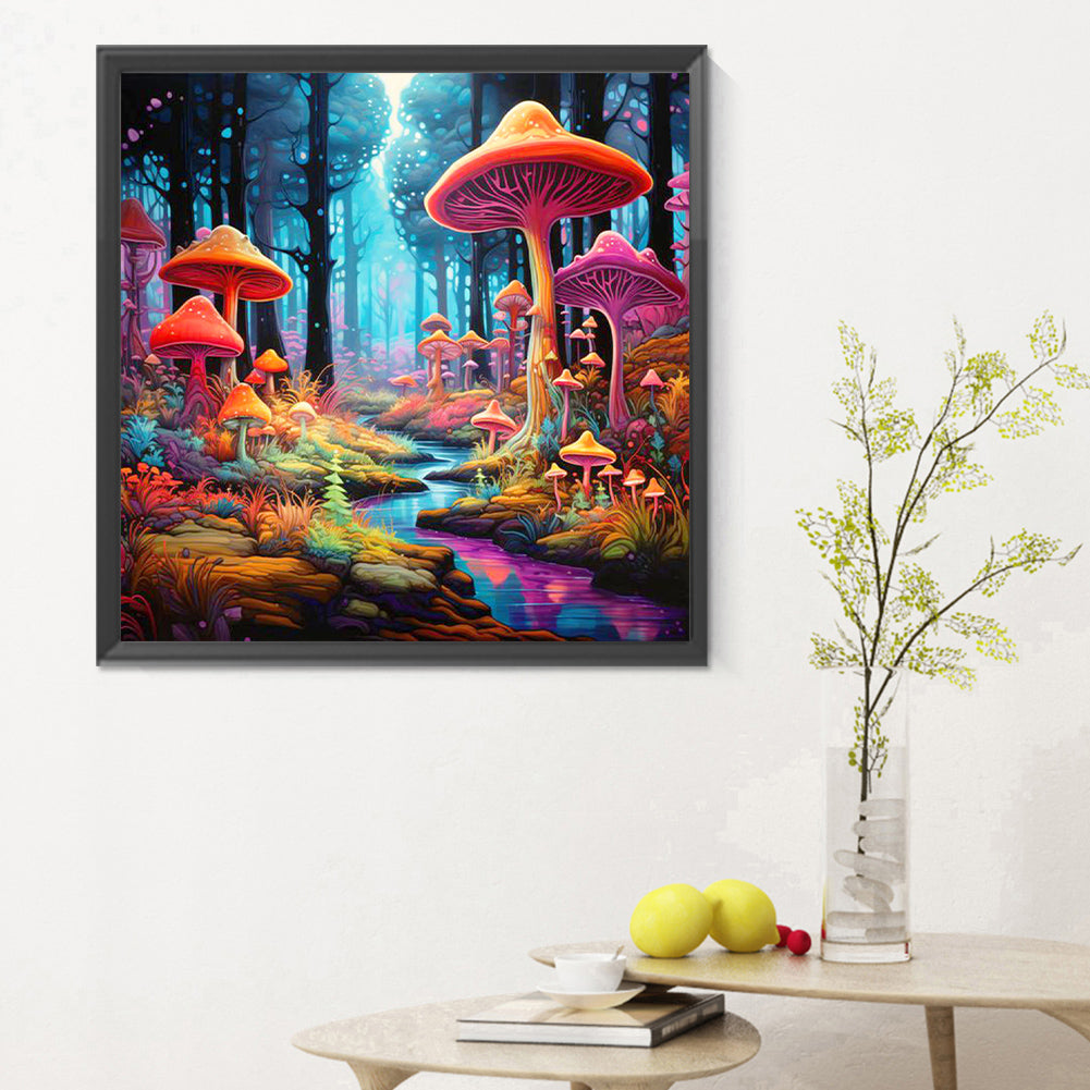 Fantasy Mushroom Forest - Full Round Drill Diamond Painting 30*30CM