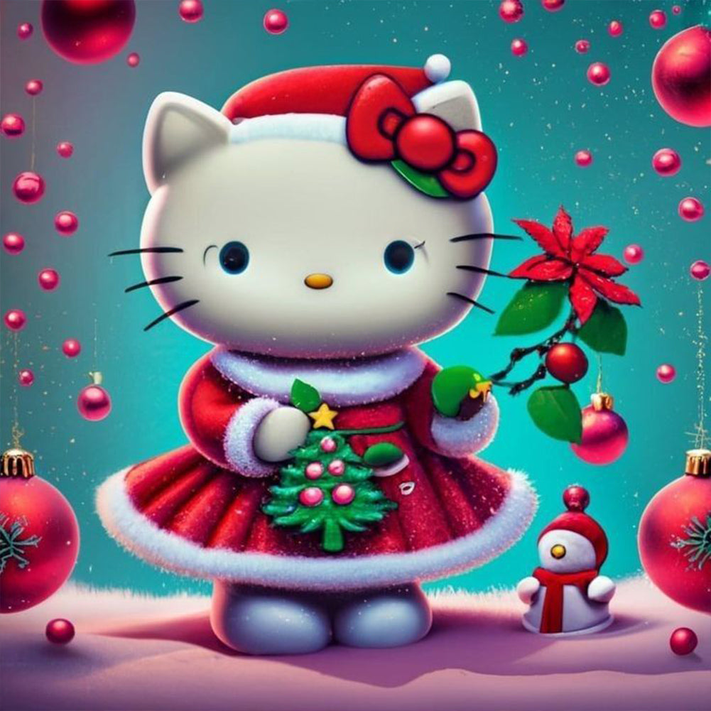 Hello Kitty - Full Round Drill Diamond Painting 30*30CM