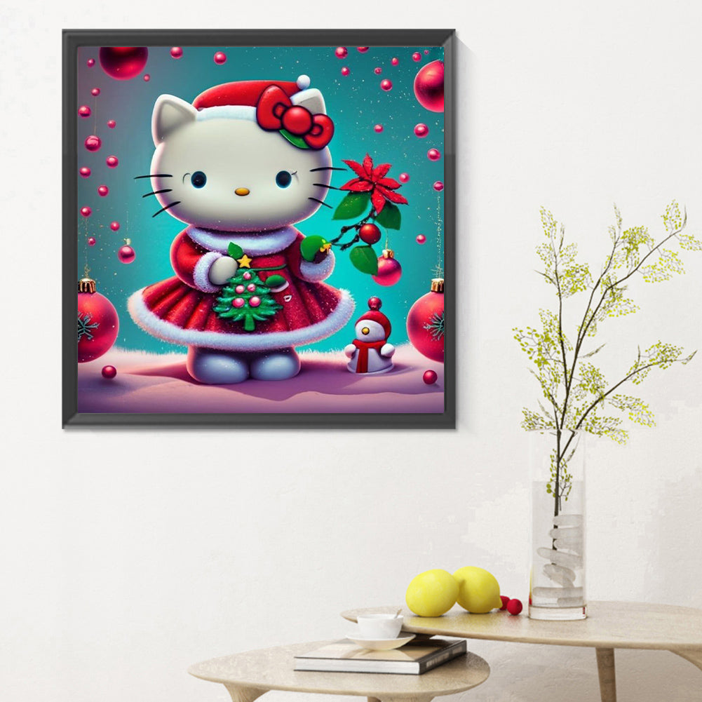 Hello Kitty - Full Round Drill Diamond Painting 30*30CM