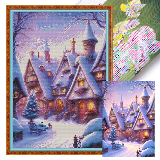 Winter Igloo - 11CT Stamped Cross Stitch 50*70CM(Joy Sunday)