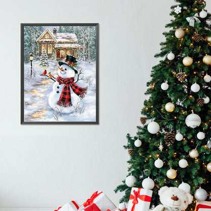 Snowman And Bird - Full Round Drill Diamond Painting 30*40CM