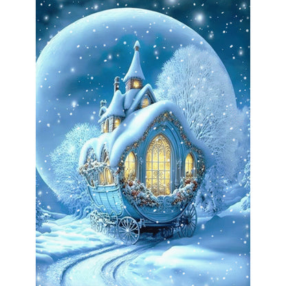 Fantasy Snow Carriage - Full Round Drill Diamond Painting 30*40CM