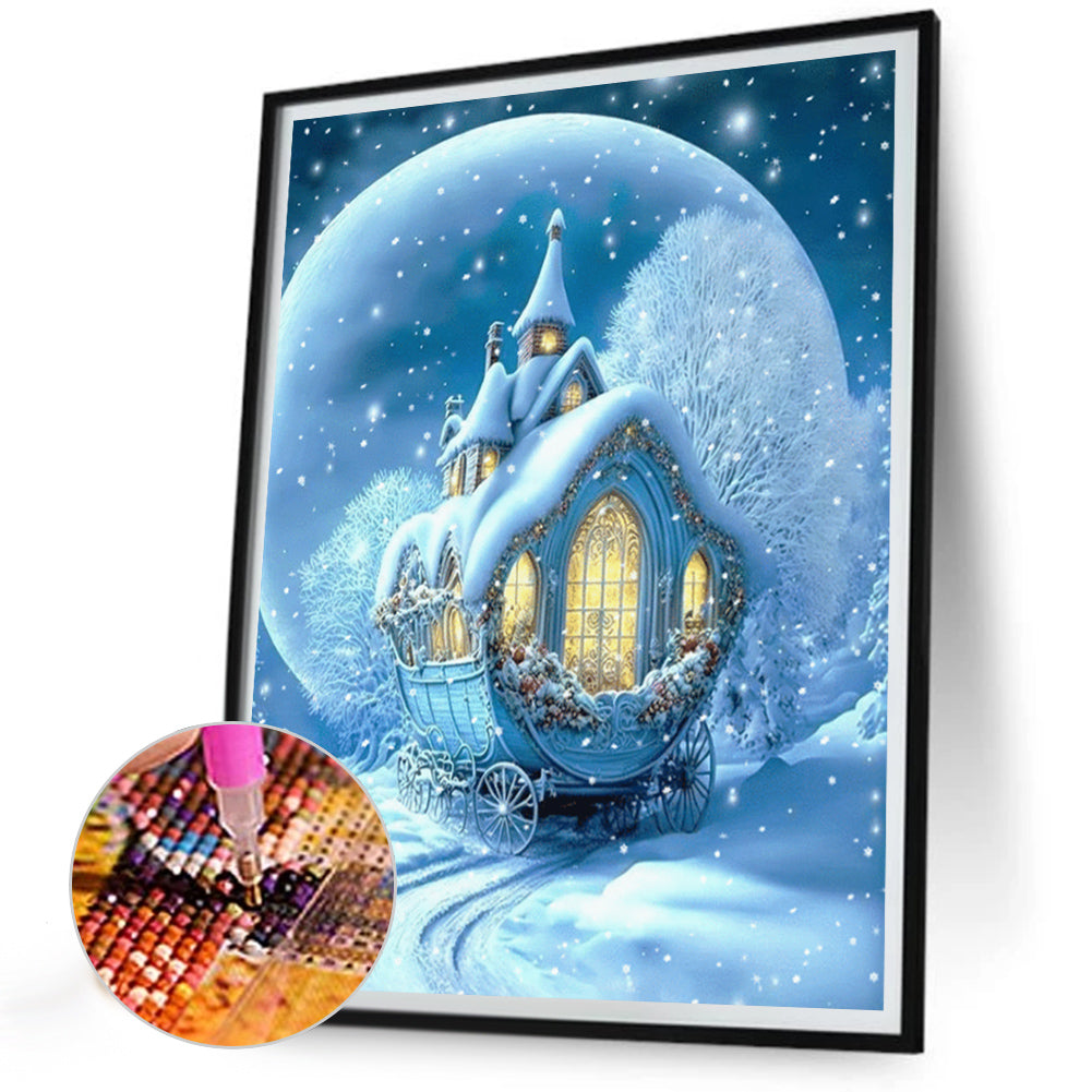 Fantasy Snow Carriage - Full Round Drill Diamond Painting 30*40CM