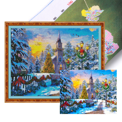 Winter Christmas Igloo - 11CT Stamped Cross Stitch 60*50CM(Joy Sunday)