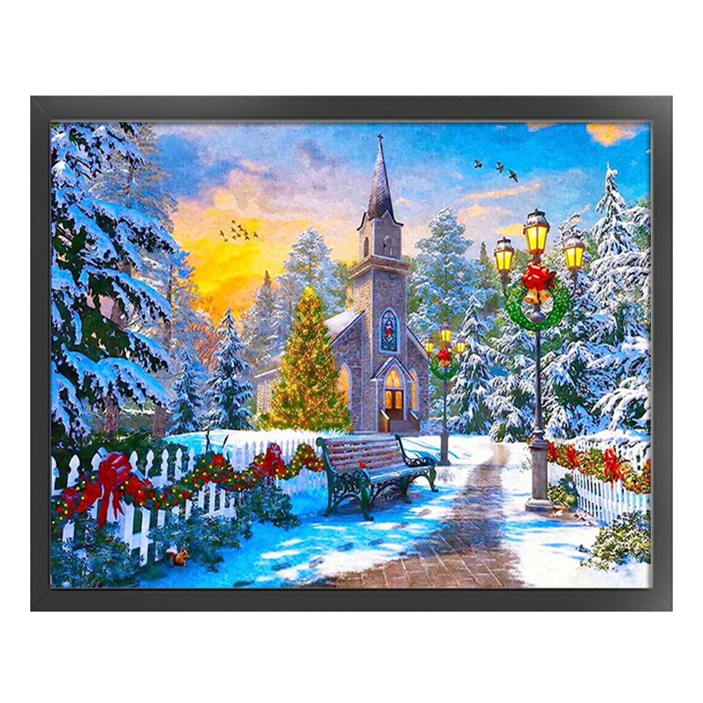 Winter Christmas Igloo - 11CT Stamped Cross Stitch 60*50CM(Joy Sunday)